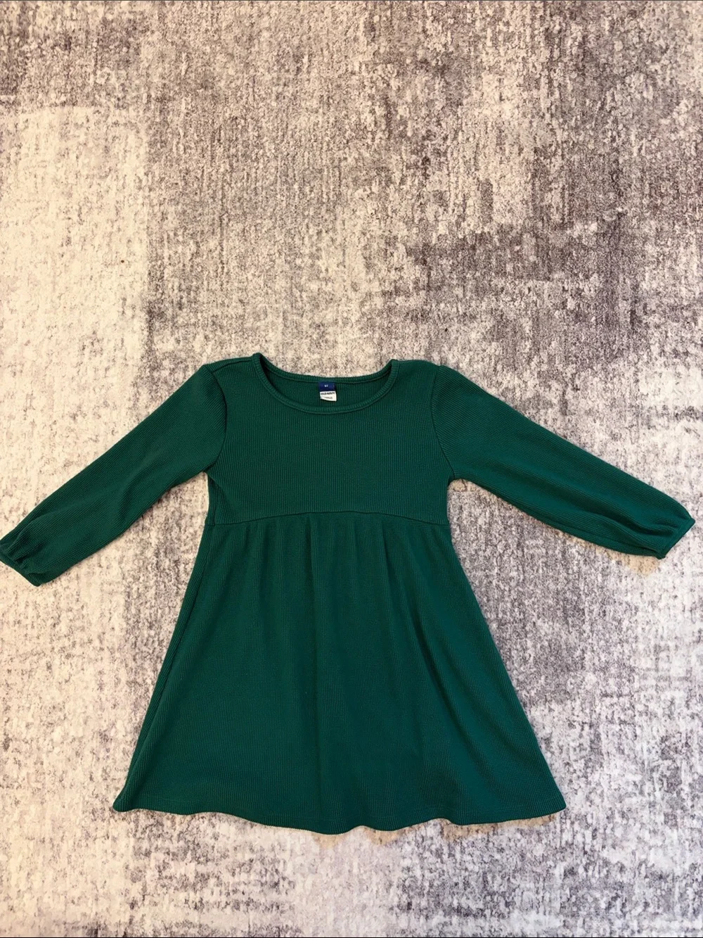 Old Navy Emerald Green Ribbed Knit Dress- Girls 5T